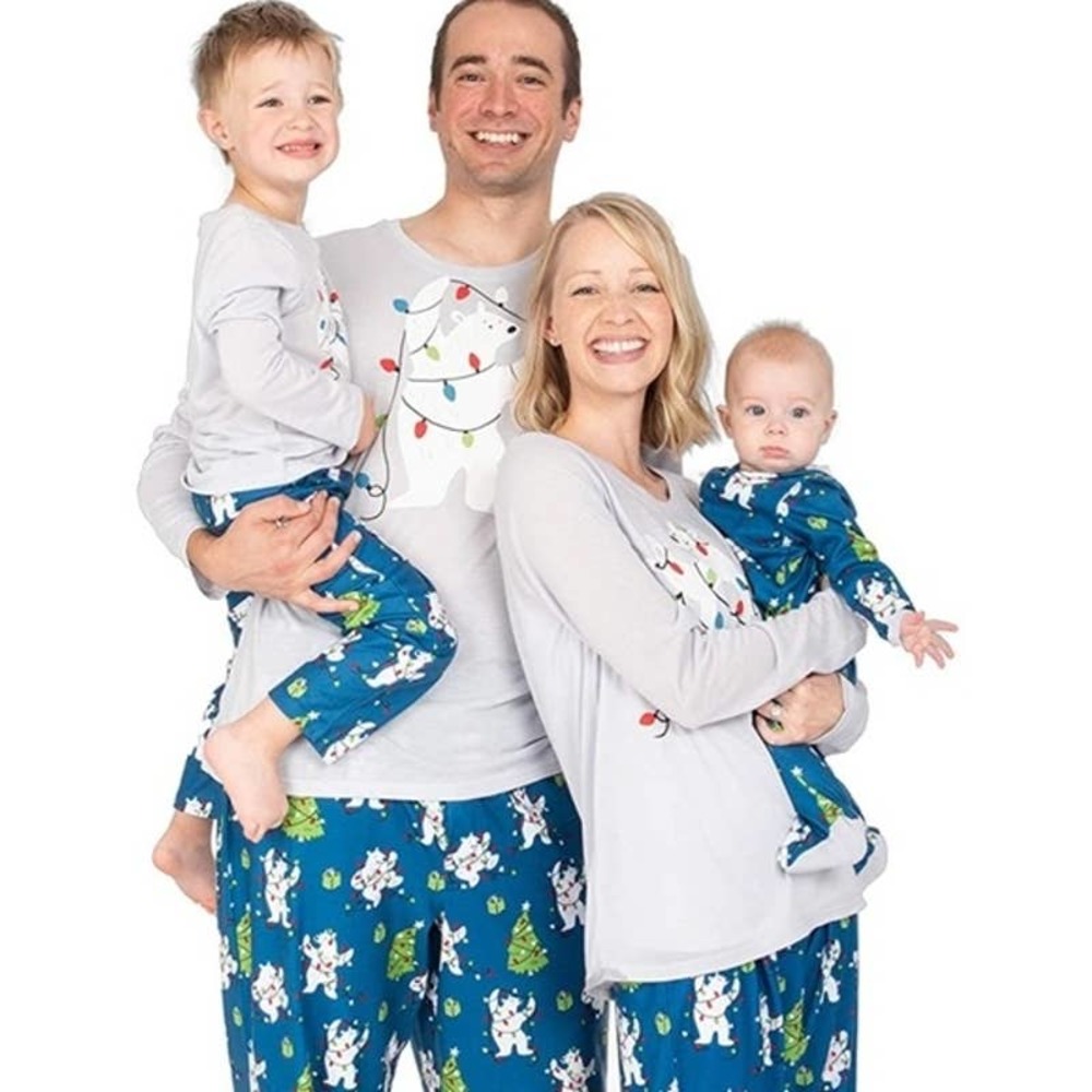 Nite Nite Munki Munki Christmas Polar Bear Pajama Set